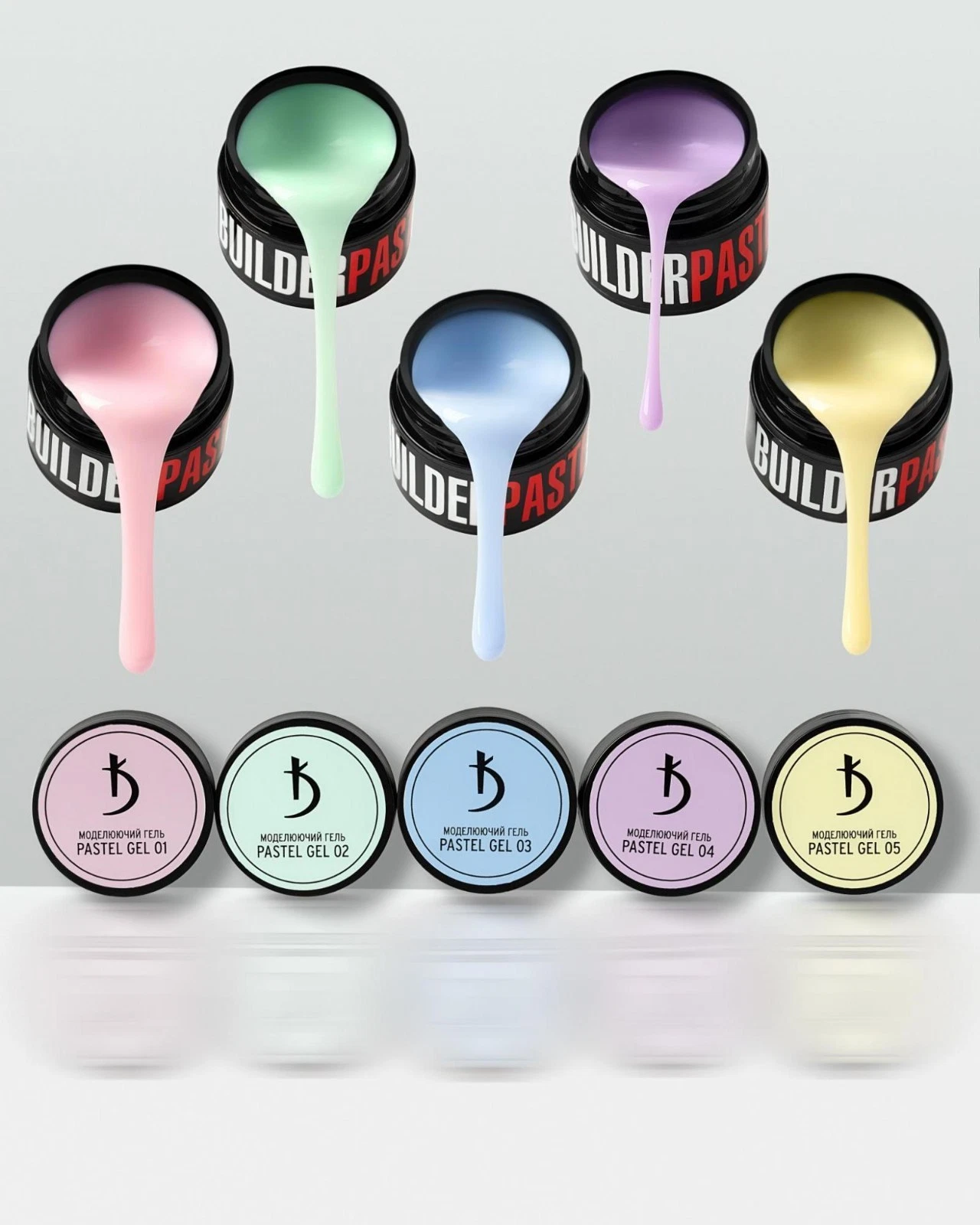 KODI Professional PASTEL Modeling Gel – Soft Colors for Nail Modeling 13g / 30g