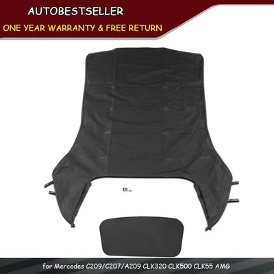 Black Convertible Soft Top for Mercedes C209/C207/A209 CLK320 CLK500 CLK55 AMG