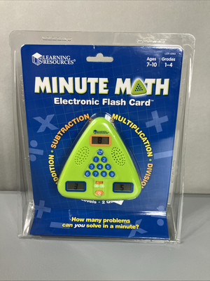 Learning Resources Minute Math Electronic Flash Card Ages 7-10 Grades 1-4 New