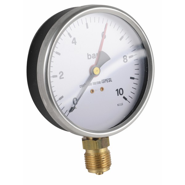 Manomètre 10 bar sec DIFF Ø100mm pour résoudre les chutes de pression d'eau