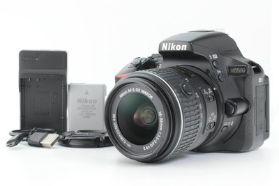 S/C39923 Nikon D5500 DX-format Digital SLR w/ 18-55mm VR II Kit Black Shipped US