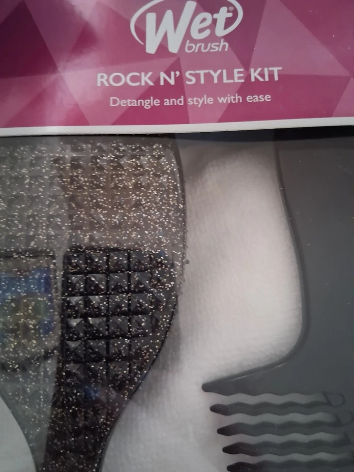 Kit Cepillo Húmedo Rock N' Estilo Negro Brillo JUEGO DE CEPILLOS PARA EL CABELLO 3 piezas Edición Limitada Foto 4 de 4