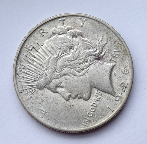 PEACE SILVER DOLLAR 1926-D / FedEx Free Shipping - Picture 3 of 9