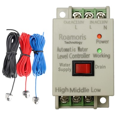 AC 110V~120V Sump Pump Switch Control Automatic Water Level Controller Supply...