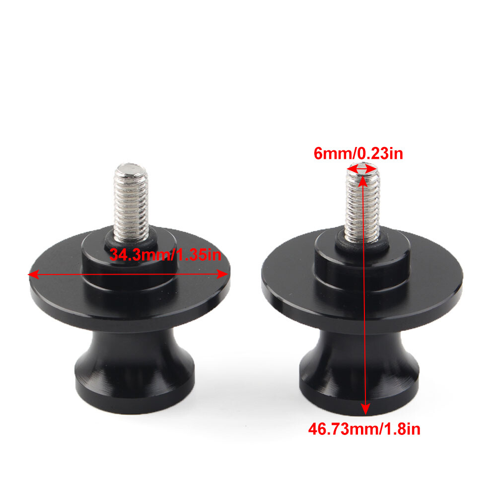 6mm Swingarm Spool Sliders For Yamaha MT-09/FZ09 (2013-2024) - Aluminum Pair, Anodized Finish 10 thumbnail image