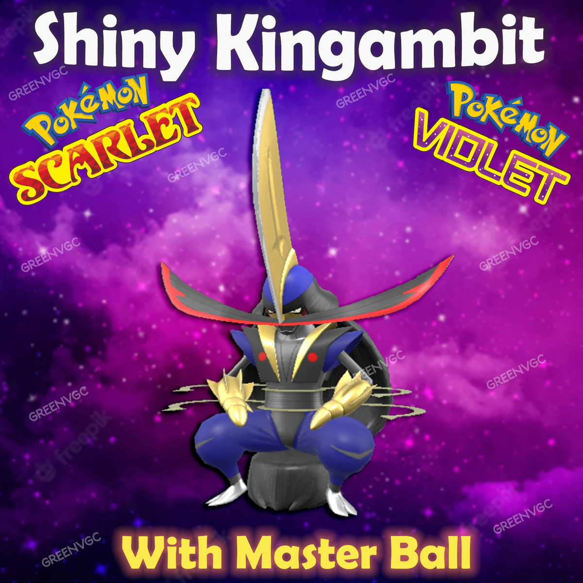 KINGAMBIT Shiny 6IV / Pokemon Scarlet and Violet / (Instant Download) 