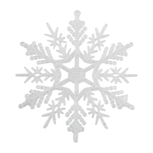 Fiocchi di Neve Luminosi 10 cm 24 Pezzi Fiocchi di Neve Invernali Decorazione Fiocchi di Neve per K - Foto 3 di 15