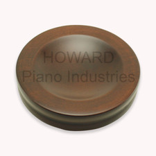 Wood Piano Caster Cups Standard Size Walnut Satin Finish Sold Individually 