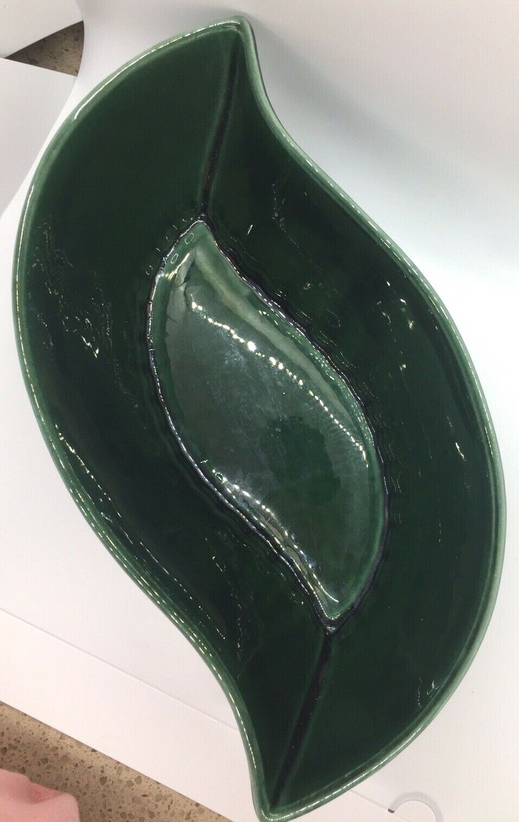 Vintage Hull Pottery Mid Century Modern Emerald Green Glaze #406