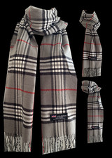 New Winter Womens Mens 100 Cashmere Wool Wrap Scarf Plaid Scarves  09 