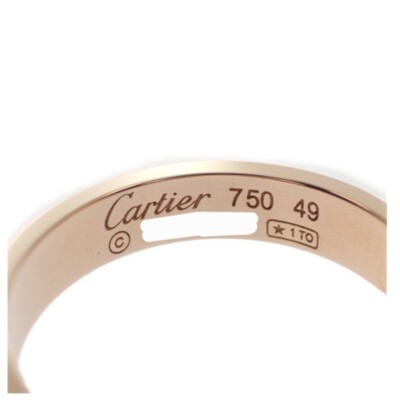 CARTIER Love Ring Small Model Ring K18 Pink Gold Size 49 US 4.5