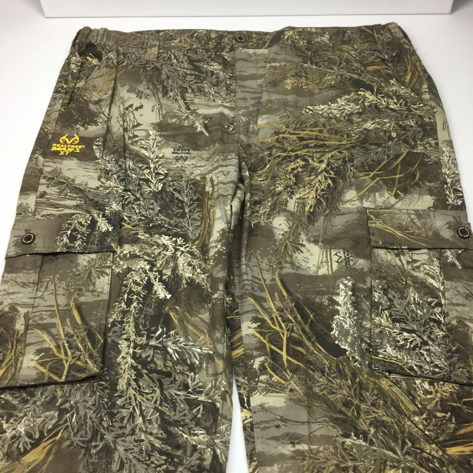 Realtree Max-1 XT Men's Hunting Cargo Camo Pants Draw Cord Legs Size XXL 44-46 - Image 3 of 4