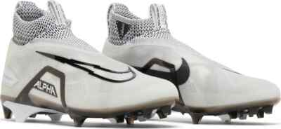 Nike Alpha Menace Elite 3 White/Black-Particle Grey Men's Football Cleat Sz 13
