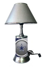 Dallas Cowboys Lamp NFL Table Lamp with Shade Desk Light Room Decor
