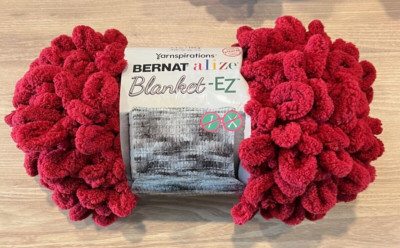 Yarnspirations Bernat Alize Blanket-EZ SLATE Burgundy 37017