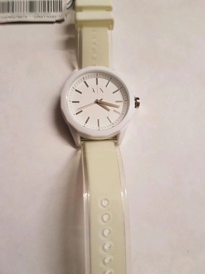 Armani Exchange Reloj Hombre Correa Silicona Blanco y Transparente Modelo Ax 2630 Foto 2 de 3