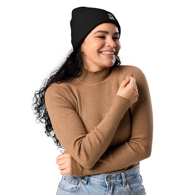 Pug Dog Organic ribbed beanie 