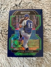 Javier Santos 2022 Panini Prizm Draft Picks Blue Kaleidoscope Rookie SP /15 RC