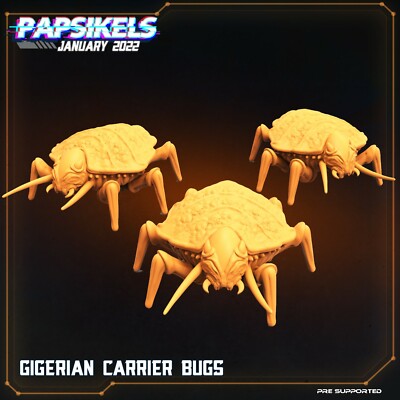 GIGERIAN CARRIER BUGS (3) - Sci-Fi 3D Printed Resin Miniatures by Papsikels