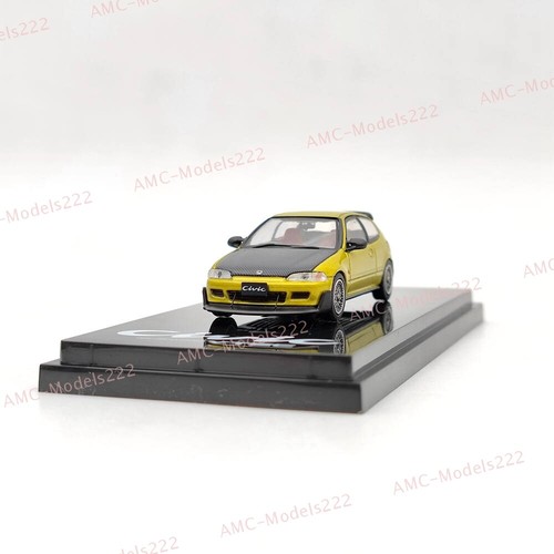 1/64 Hobby Japan Civic EG6 JDM STYLE MESH WHEEL HJ641017FY Diecast Modell gelb - Bild 4 von 9