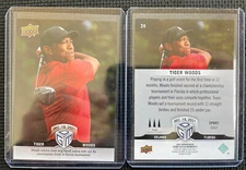 2021 Upper Deck Game Dated Moments Tiger Woods Returns W Son Finish 2nd Card