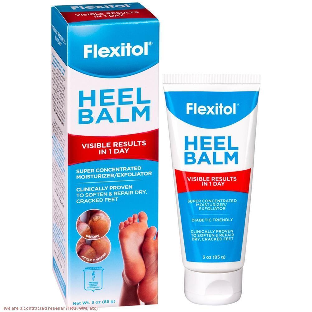 Flexitol Heel Balm, насыщенный увлажняющий и отшелушивающий крем для ног, 3 унции
