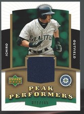 Ichiro Suzuki 2004 Upper Deck Peak Performers Jersey Gold 011/165 Card# PP-IS
