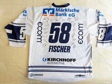 Iserlohn Roosters Original Metzen Trikot Jersey #58 Fischer Signed Size:54(XL)
