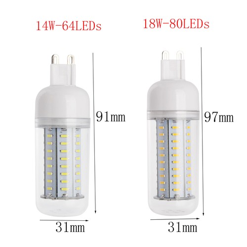 Dimmable B22 E27 GU10 G9 E14 LED Corn Bulbs Light SMD 4014 14W 18W 25W Lamp 220V - Picture 17 of 18