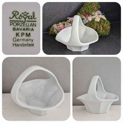 Royal KPM * Schale Gefäß Korb * Porzellan Weiß * Ostern * NEU