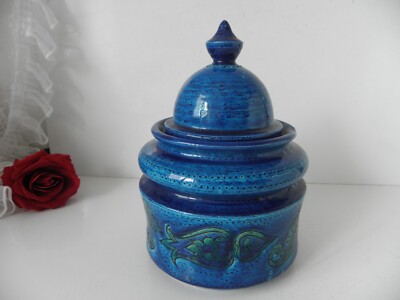 Rare Deckeldose Rimini Blue Aldo Londi  Bitossi Italy