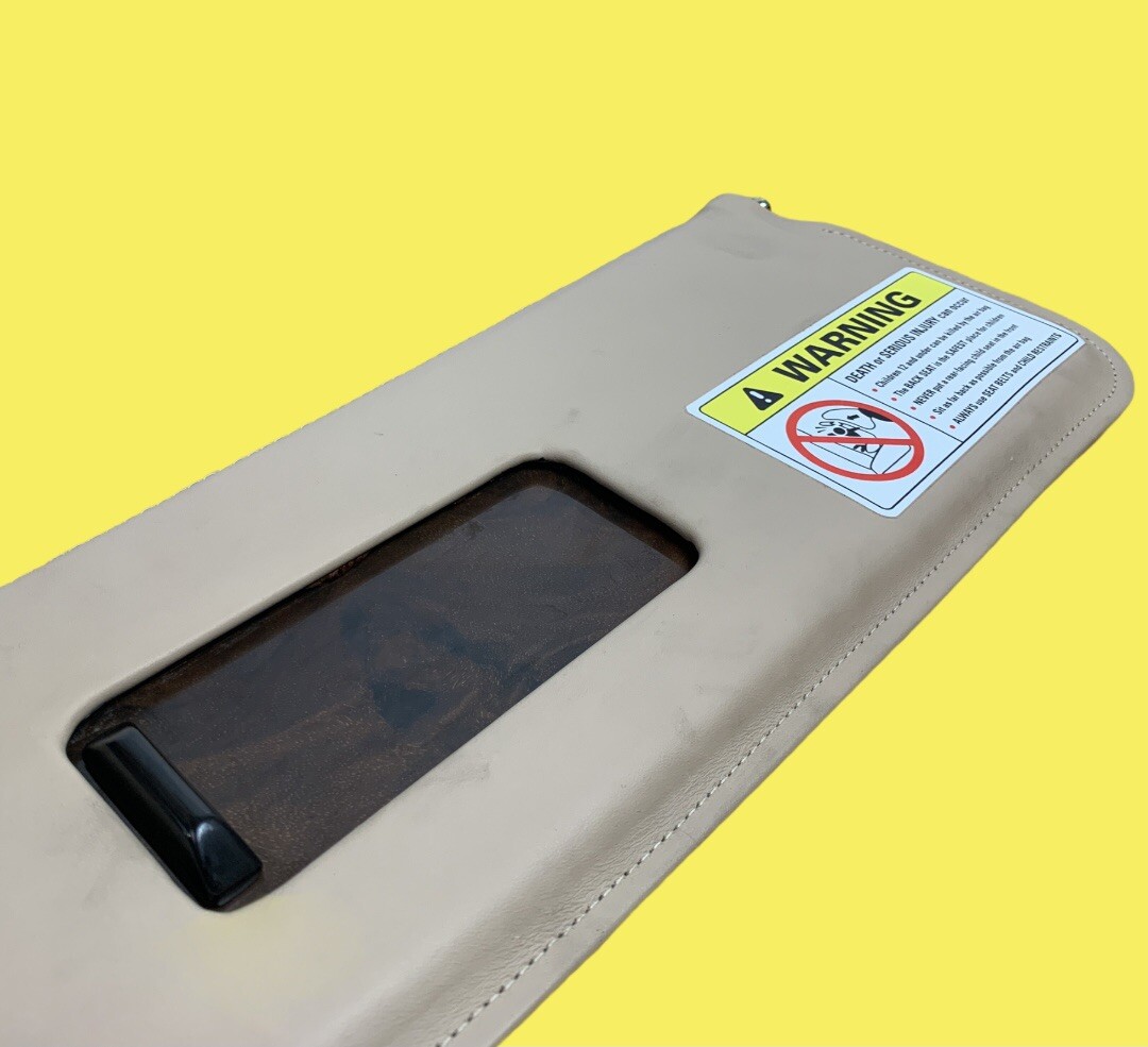 Left Driver Sun Visor Sunvisor Beige OEM 99-06 Bentley Arnage