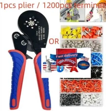 1200PCS Connectors Cord Wire Crimp Cable Pin End Bootlace Ferrule Terminal/PLIER