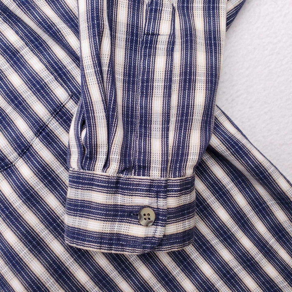 Camisa JNCO Para Hombres XL Azul Blanco Rayas De Colección Años 90 Retro Urbana Streetwear Grunge Foto 4 de 4