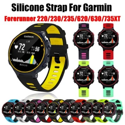 Correa de reloj de silicona de 20 mm para Garmin Forerunner 235 220/230/620/630/735XT