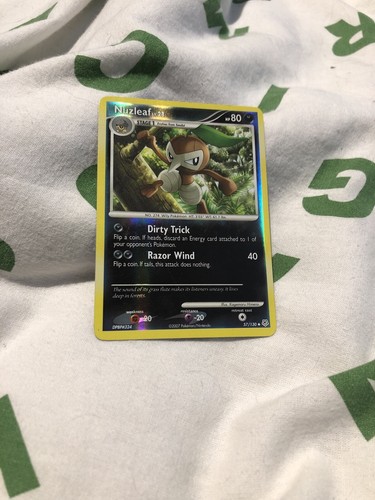 57/130 NUZLEAF Diamond & Pearl REVERSE HOLO Pokemon Card Shiny