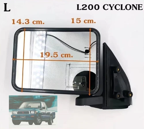 Side Door Mirror Black frame LH FOR Mitsubishi L200 Mighty Max Ram 50 1986-1996