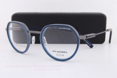 Brand New MOREL OGA Eyeglass Frames 10170O BG02 Blue Men women Handmade 48mm