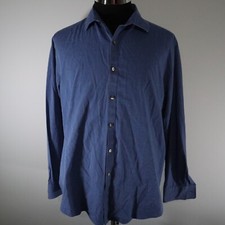 Van Heusen Shirt Mens 17.5 34/35 Studio Slim Fit Button Up Striped Long Sleeve