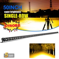 6d 7142026323850 Led Light Bar White Amber Strobe Offroad Lamp Suv Truck