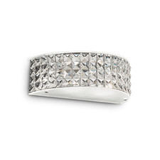 Roma 2 luci applique elementi quadrati in cristallo e vetro sabbiato