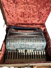 Slate Silvio Soprani Piano Accordion LMH 41 120 With Case Vintage 5835
