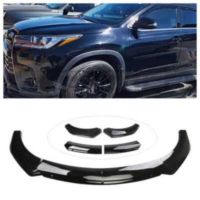 For Toyota Highlander Gloss Black Front Bumper Lip Splitter Spoiler Body Kits US