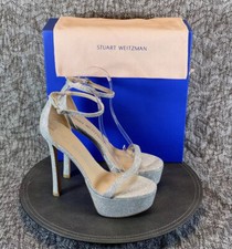 Stuart Weitzman Nudistcurve Hollywood Heel Platform Sandal Size 9.5