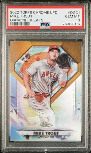 2022 Topps Chrome Update #DGC1 Diamond Greats Mike Trout - PSA 10 GEM MINT