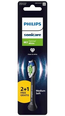 3er Pack Philips Sonicare W2 Optimal White  3 Ersatz-Bürstenköpfe ( schwarz )