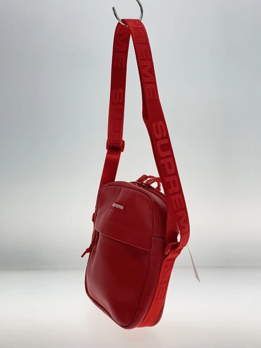 Sac à bandoulière Supreme/cuir/rouge/23Aw/cuir