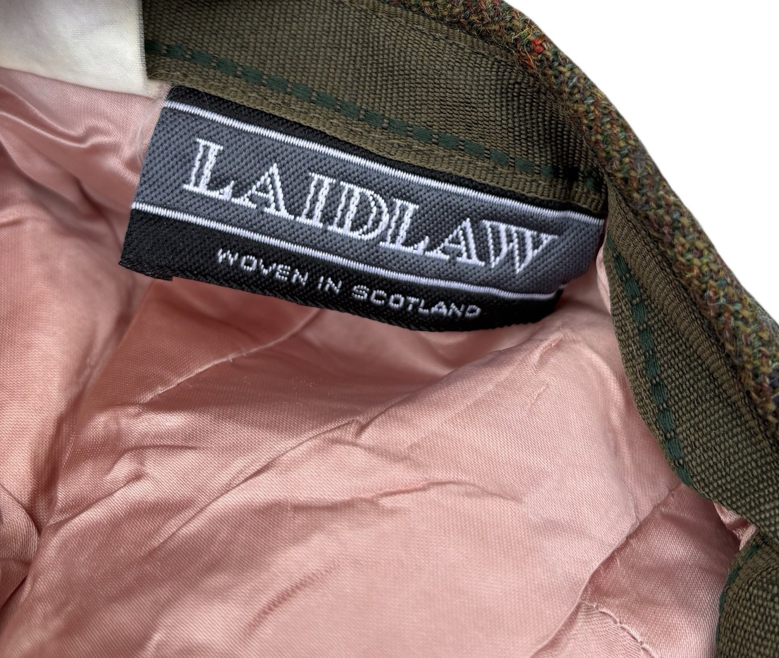 Mens Vintage 70s 80s Flat Cap Sage Green Checked Wool Retro Indie Country Medium image 2