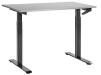 HöHenverstellbarer Schreibtisch Mit Kurbel Grau/Schwarz 120X72 Cm Destines