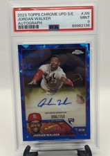 2023 Topps Chrome Update Series - Auto Jordan Walker #AC-JWA Blue Parallel PSA 9